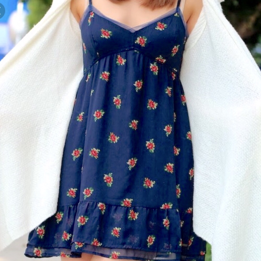 Mini Floral Chiffon Dress